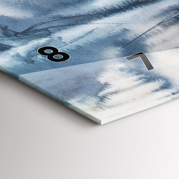 Glass wall clock rectangular Fisherman on the lake