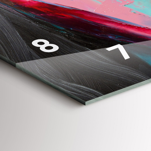 Glass wall clock rectangular Colorful Woman's Face