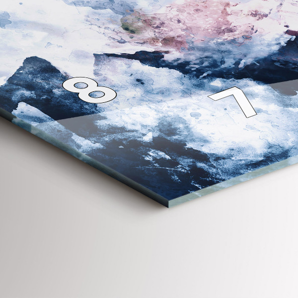 Glass wall clock rectangular Abstract mountain ranges