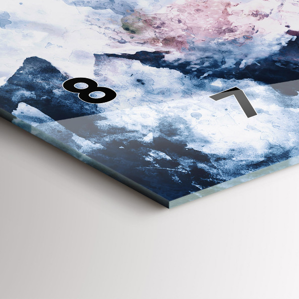 Glass wall clock rectangular Abstract mountain ranges