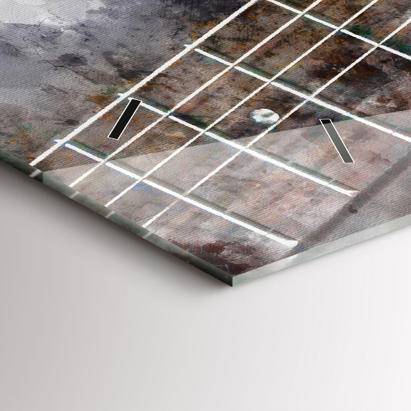 Glass wall clock rectangular Guitar