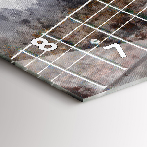 Glass wall clock rectangular Guitar