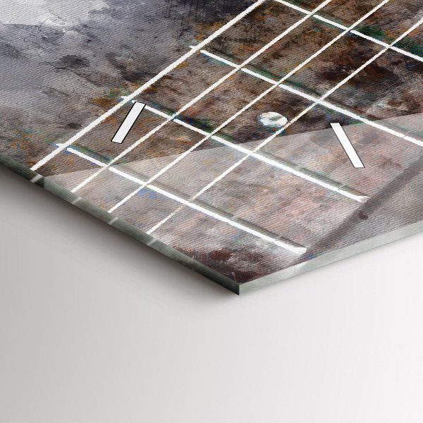 Glass wall clock rectangular Guitar
