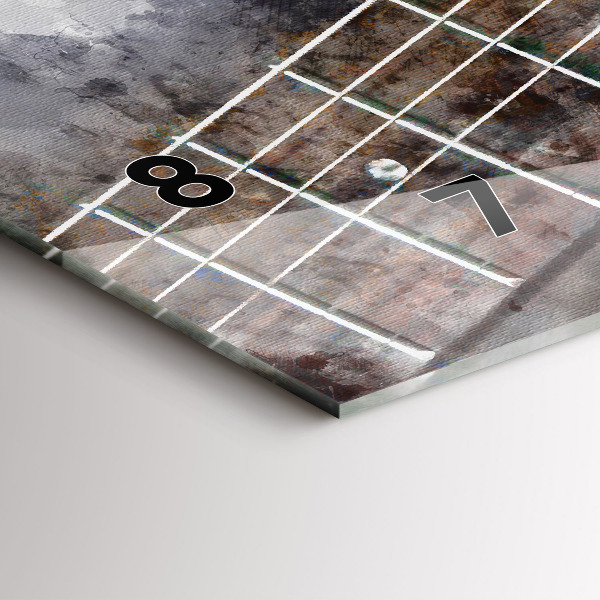 Glass wall clock rectangular Guitar