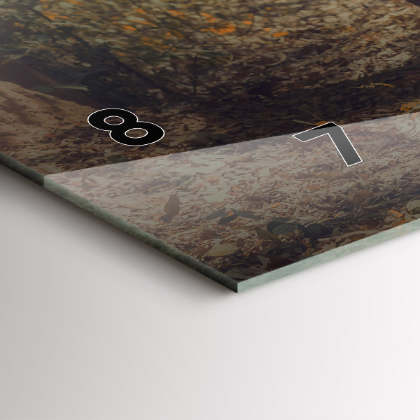 Glass wall clock rectangular Monk leading elephants