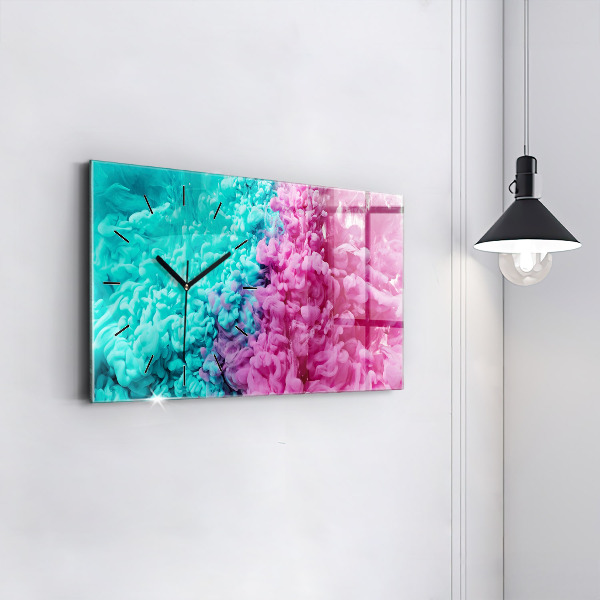 Glass wall clock rectangular Modern art - spots