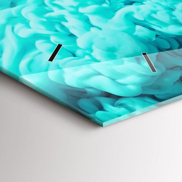 Glass wall clock rectangular Modern art - spots