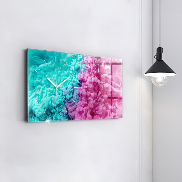 Glass wall clock rectangular Modern art - spots