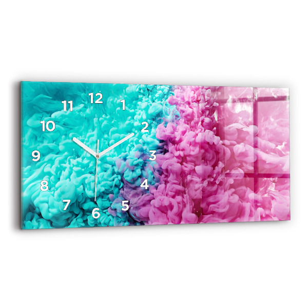 Glass wall clock rectangular Modern art - spots