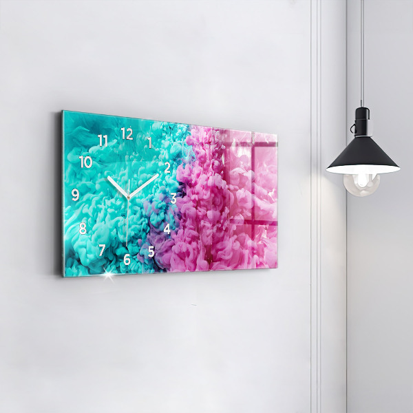 Glass wall clock rectangular Modern art - spots