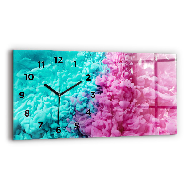 Glass wall clock rectangular Modern art - spots