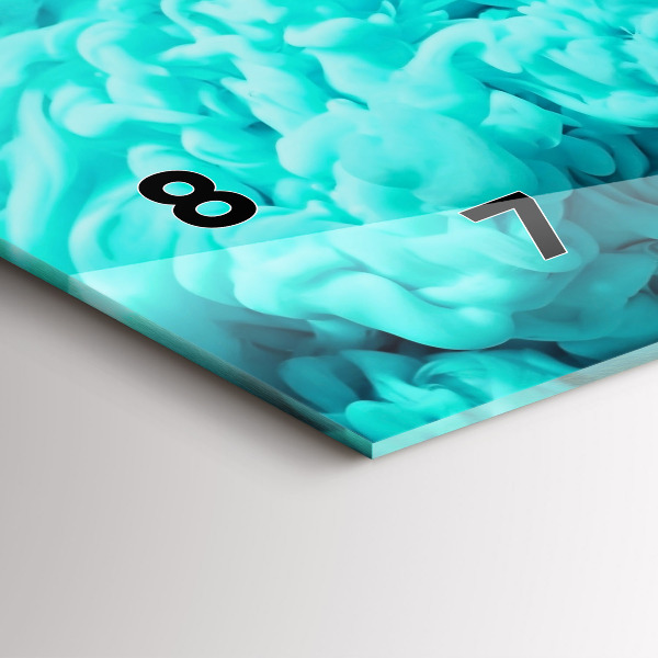 Glass wall clock rectangular Modern art - spots