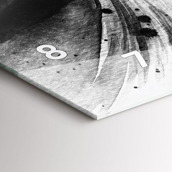 Glass wall clock rectangular Woman in a hat