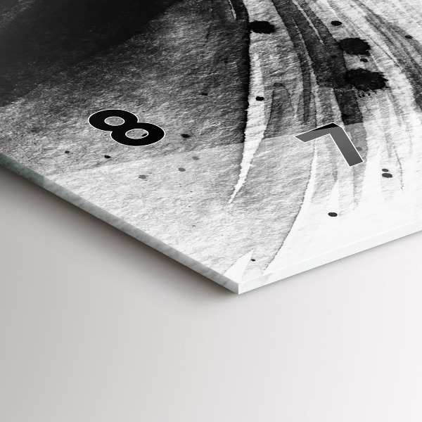 Glass wall clock rectangular Woman in a hat