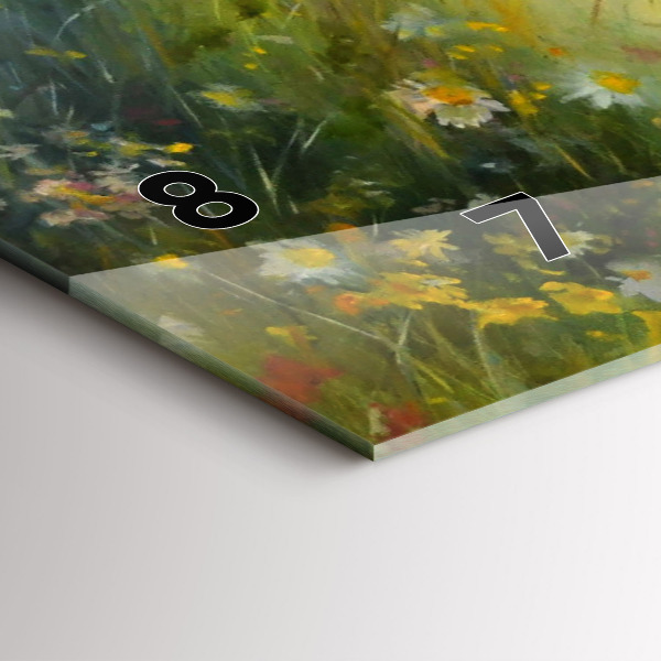 Glass wall clock rectangular Beautiful Woman With Horse