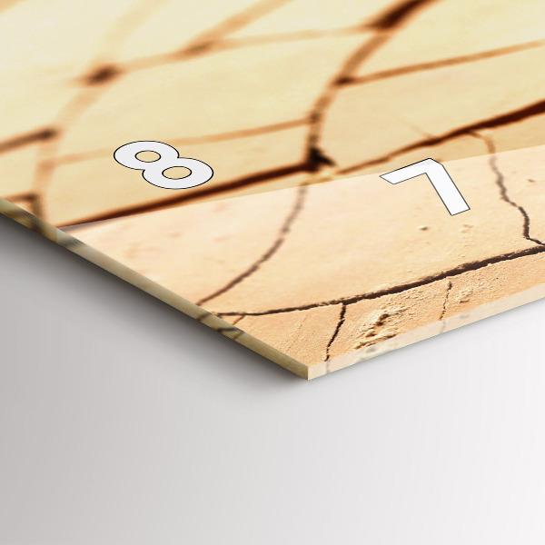 Glass wall clock rectangular A plant in dried-out soil