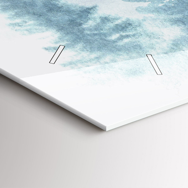 Glass wall clock rectangular Winter forest