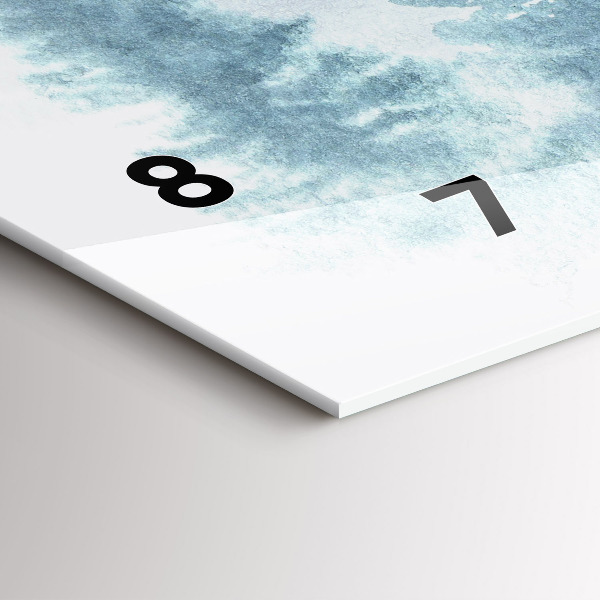 Glass wall clock rectangular Winter forest