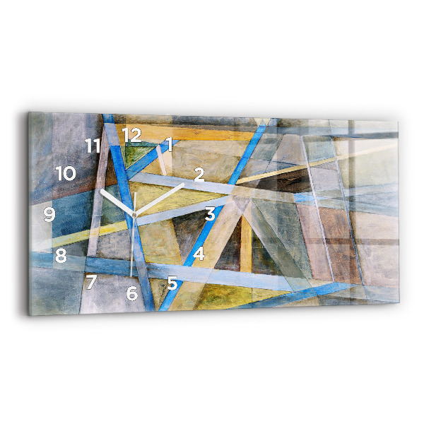 Glass wall clock rectangular Impressionist painting