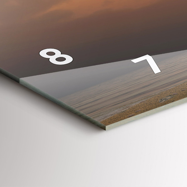 Glass wall clock rectangular Animals Sunset