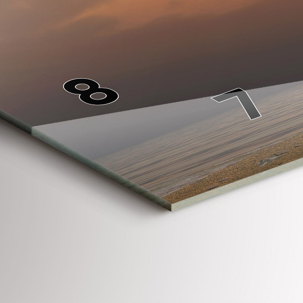 Glass wall clock rectangular Animals Sunset