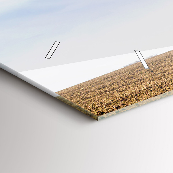 Glass wall clock rectangular Farmer on a tractor