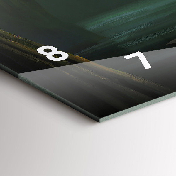 Glass wall clock rectangular Man and Monster in the Swamp