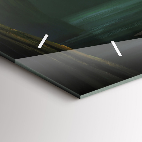 Glass wall clock rectangular Man and Monster in the Swamp