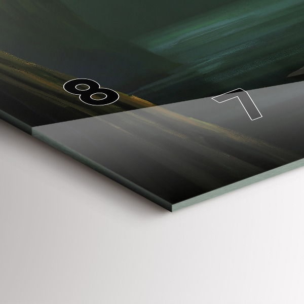 Glass wall clock rectangular Man and Monster in the Swamp