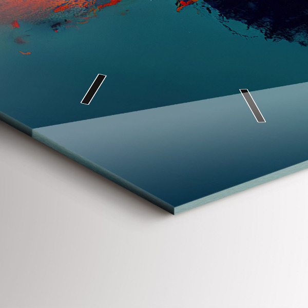 Glass wall clock rectangular Futuristic Virtual World