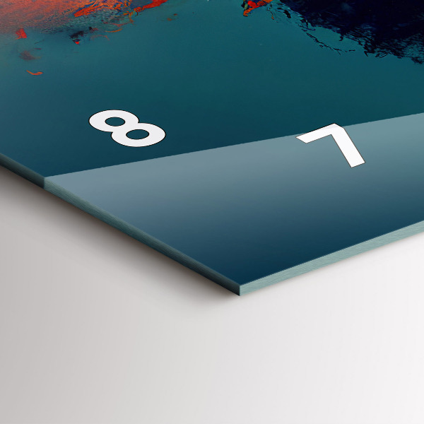 Glass wall clock rectangular Futuristic Virtual World