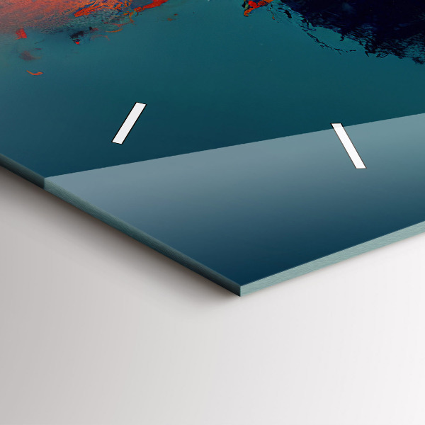 Glass wall clock rectangular Futuristic Virtual World