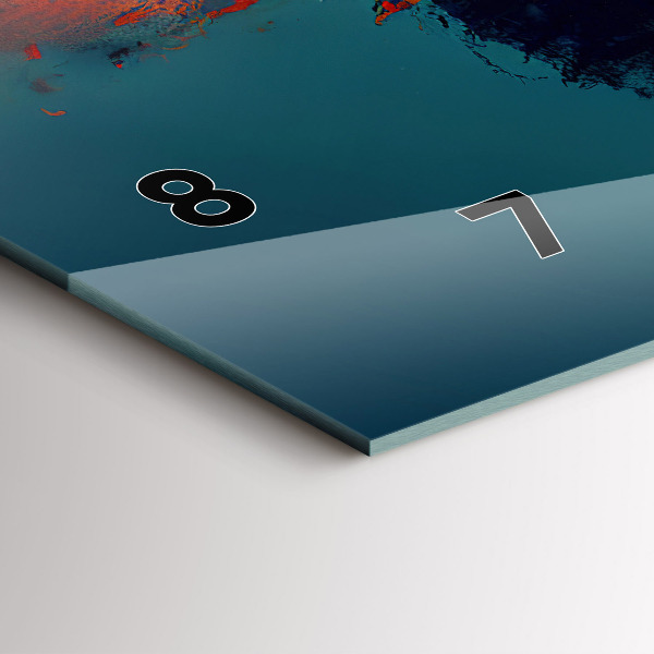 Glass wall clock rectangular Futuristic Virtual World