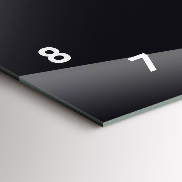 Glass wall clock rectangular Futuristic wave
