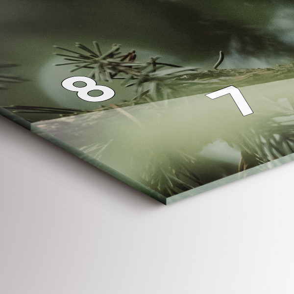 Glass wall clock rectangular Squirrel and wild nature