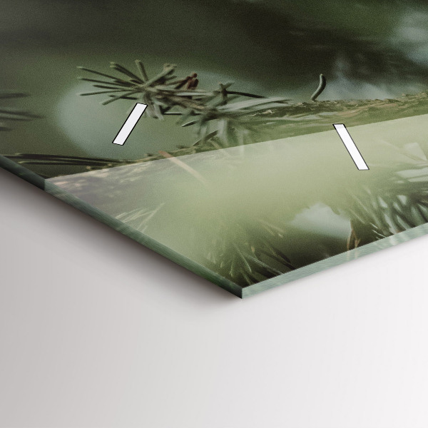 Glass wall clock rectangular Squirrel and wild nature