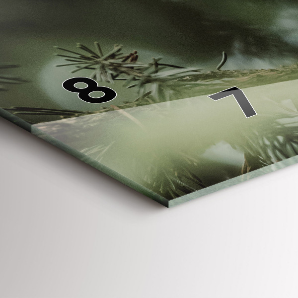 Glass wall clock rectangular Squirrel and wild nature