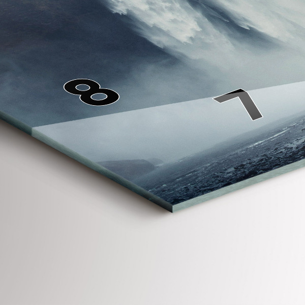 Glass wall clock rectangular Waterfall Iceland Landscape