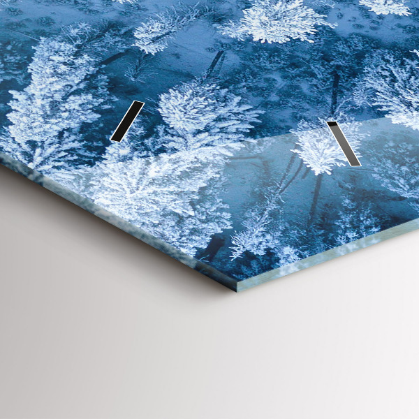Glass wall clock rectangular Forest from a bird's eye view Drone
