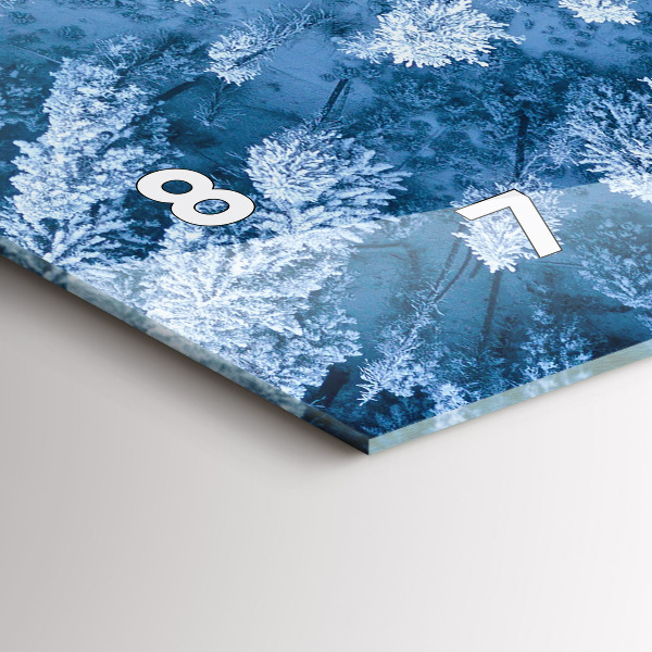 Glass wall clock rectangular Forest from a bird's eye view Drone