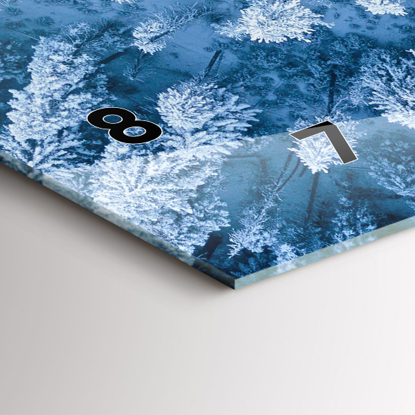 Glass wall clock rectangular Forest from a bird's eye view Drone