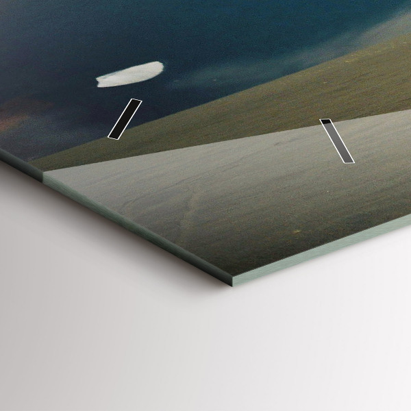 Glass wall clock rectangular Vehicle in the Kamchatka desert