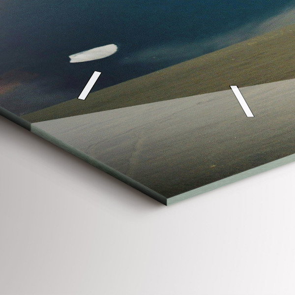 Glass wall clock rectangular Vehicle in the Kamchatka desert