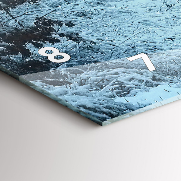 Glass wall clock rectangular Deer on the tracks