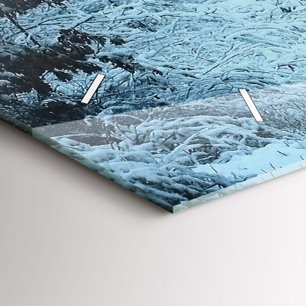 Glass wall clock rectangular Deer on the tracks