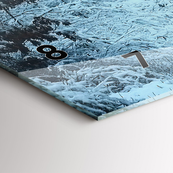 Glass wall clock rectangular Deer on the tracks