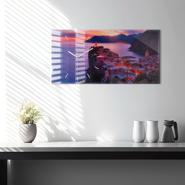 Glass wall clock rectangular The inscription Memories