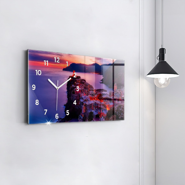 Glass wall clock rectangular The inscription Memories
