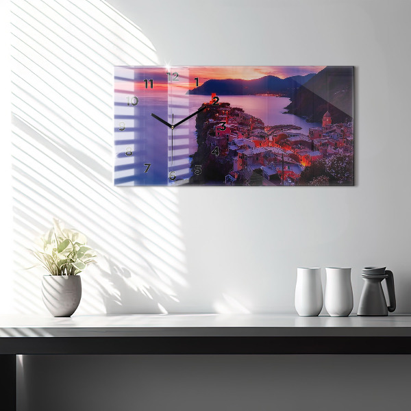 Glass wall clock rectangular The inscription Memories