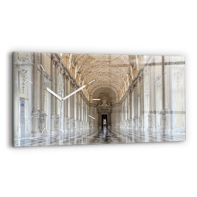 Glass wall clock rectangular La Veneria Reale Museum